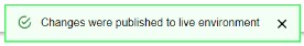 Changes were published message screenshot
