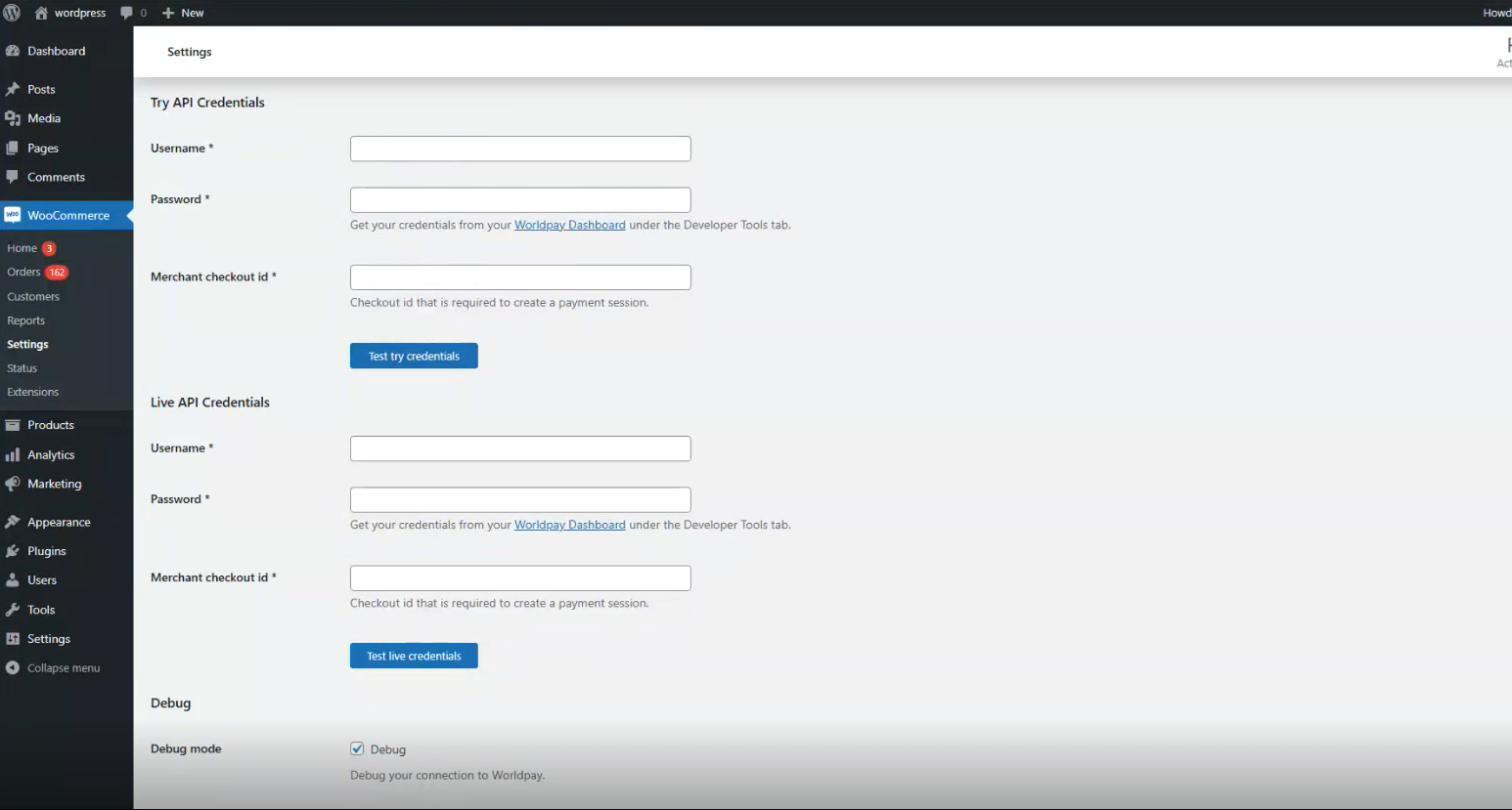 Try username and password form screenshot